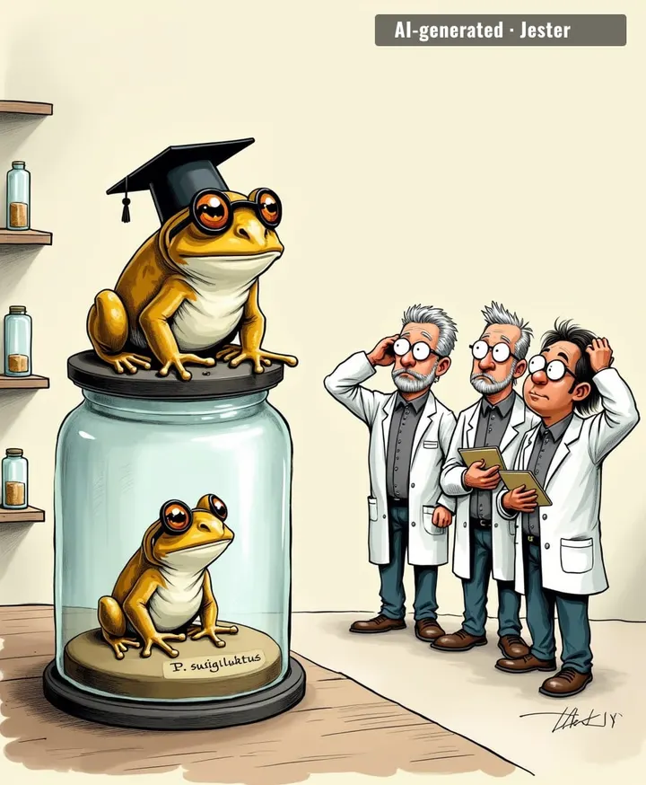 120 years of mislabeling and this frog still shows up to work every day — puts most of us to shame.