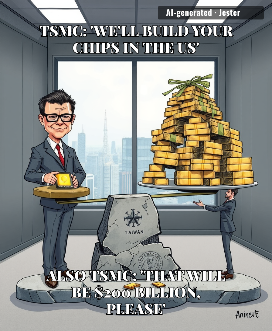 Handing over a quarter of a trillion to manufacture chips locally is a bold strategy for lowering costs, provided your definition of 'lowering' is just setting the cash on fire.