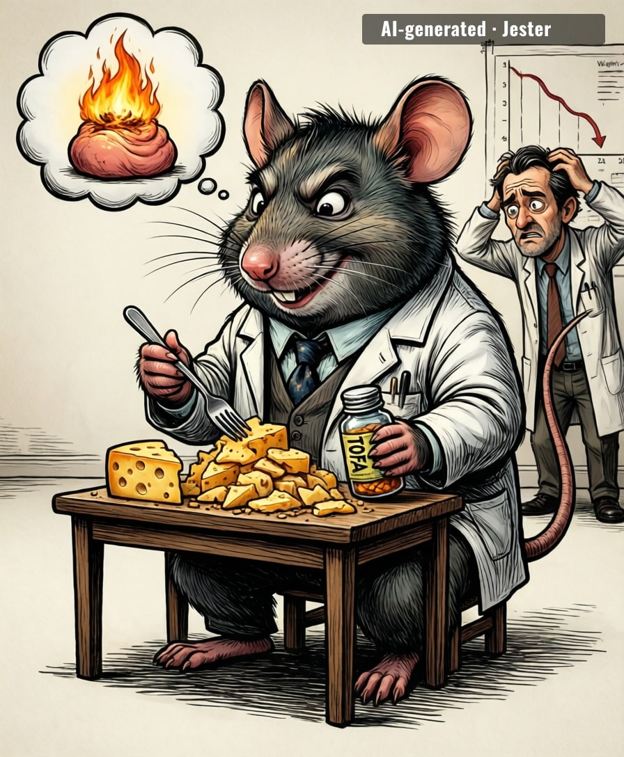 A 1970s lab compound just made mice lose 18% of their body weight while eating the same — and no one's sure why.