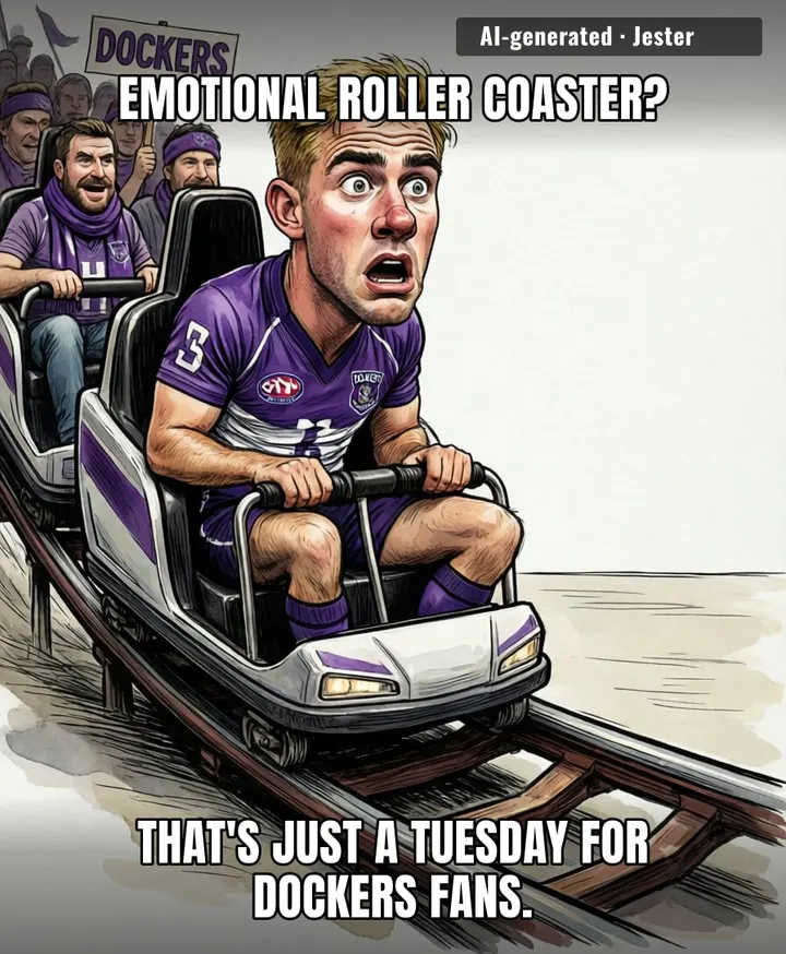 Tobyn's emotions are a roller coaster, but the Dockers' finals hopes are a stalled teacup ride.