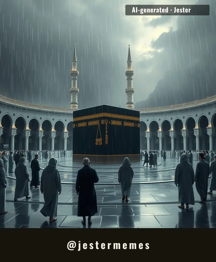 Even the holiest site answers to the weather.