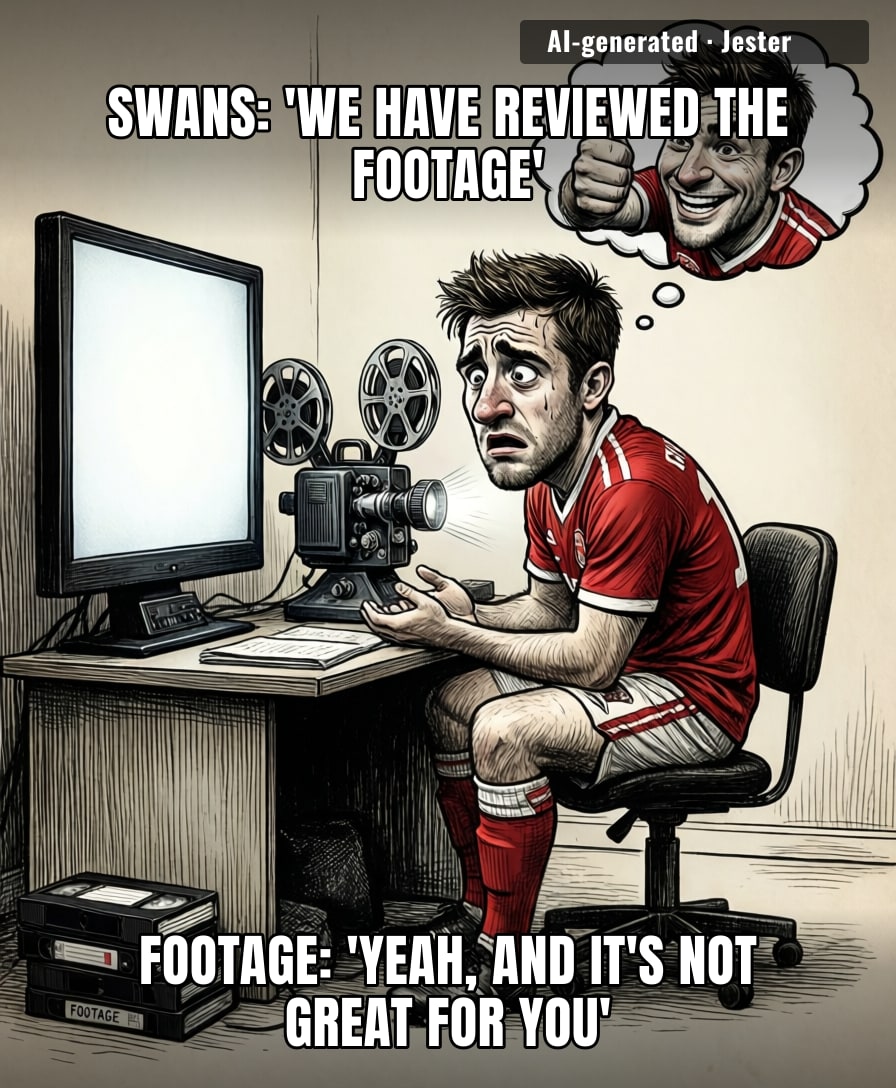 The Sydney Swans reviewed the footage, and the footage has filed a restraining order.