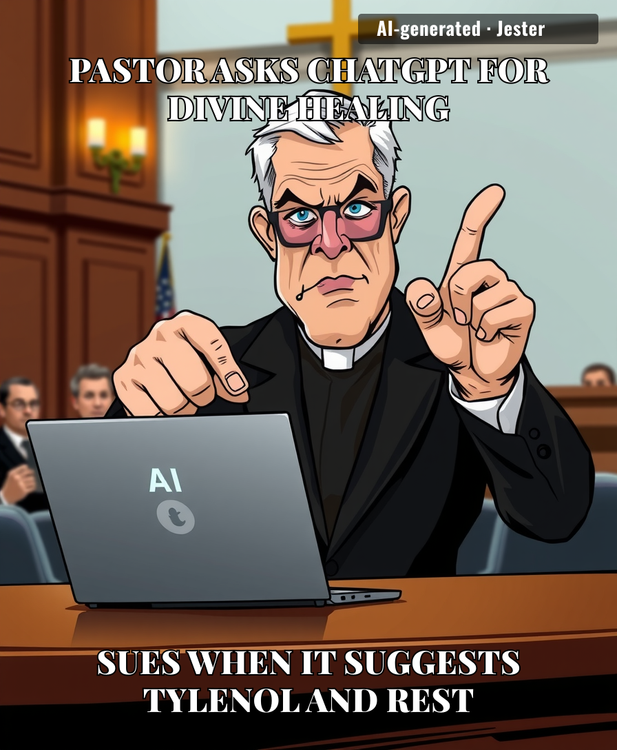 Nothing says 'I trust in God' like suing the AI that told you to see a human doctor.
