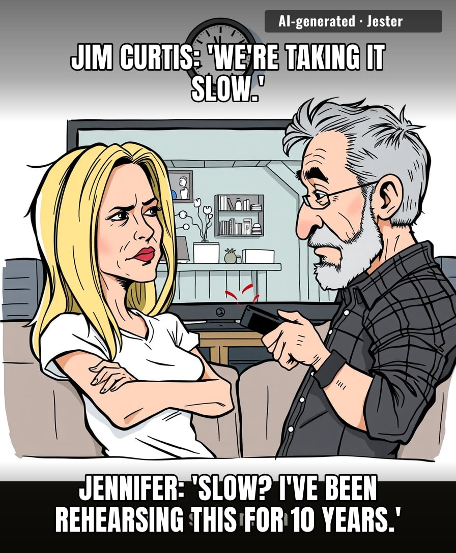 Jim Curtis just gave the most relationship update ever: 'It's going.' — truly the Oscar speech of romance.