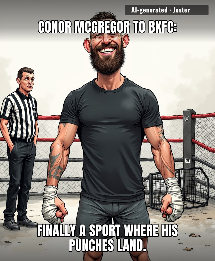 Conor's moving to a league where getting punched in the face is the main event, because the UFC just wasn't violent enough for someone who's been training in a pub car park.
