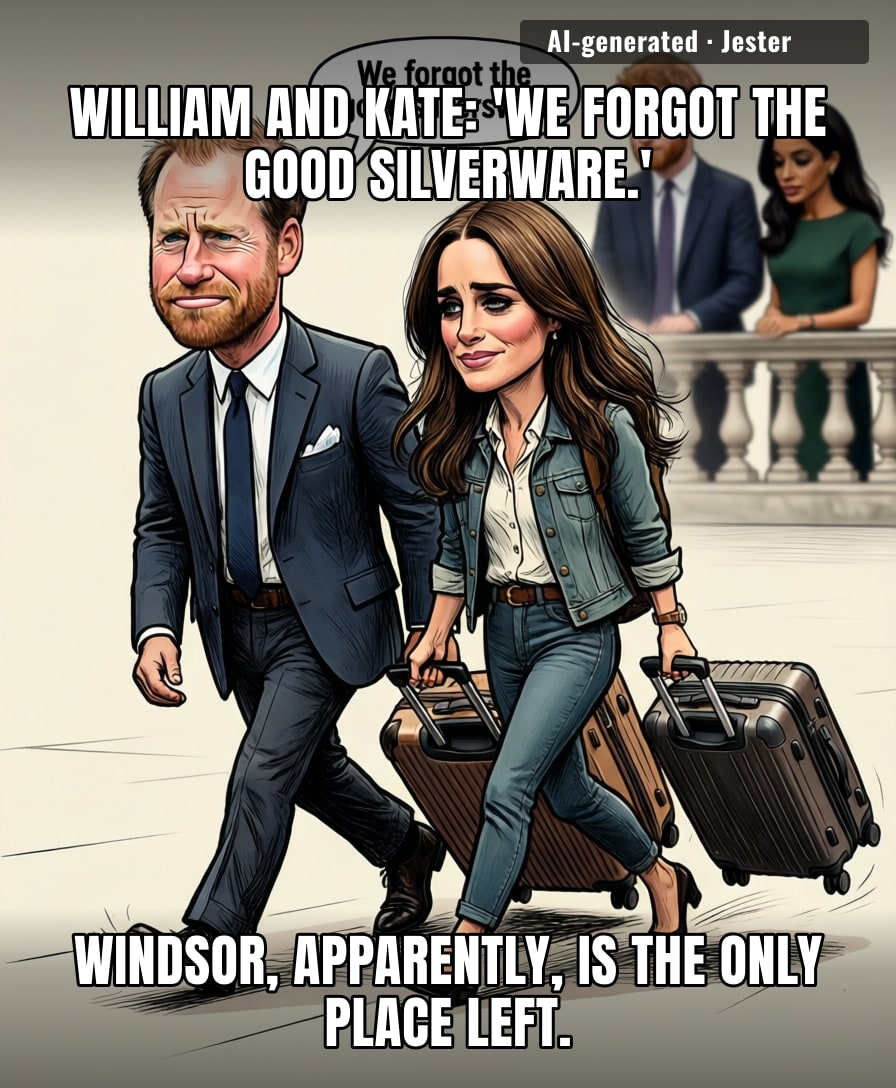 Nothing says 'we're not jealous' like fleeing the country when your brother's in town.