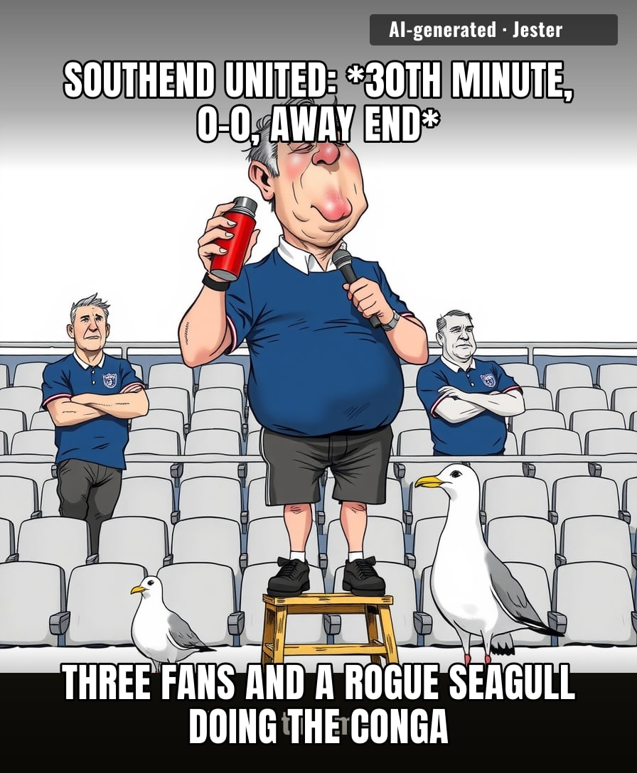 Gateshead's biggest home crowd this season: the one bloke who runs the Southend fan podcast