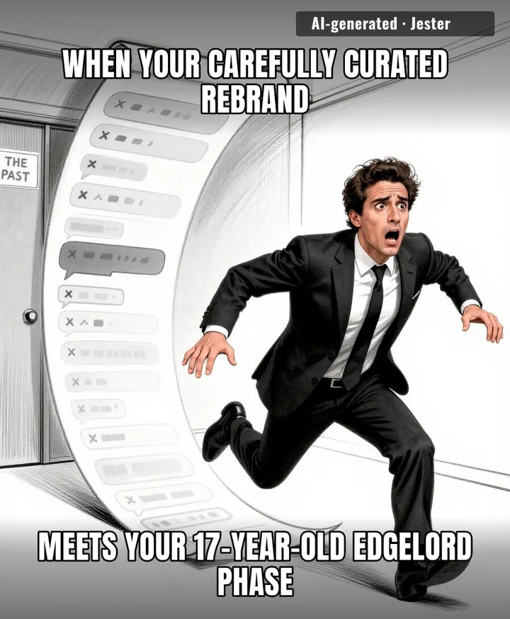 Jordan Bardella trying to outrun his own chat logs is the ultimate proof that every politician is just one server recovery away from unemployment.
