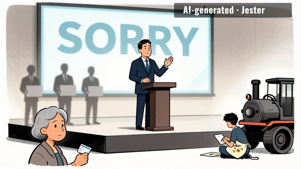 the apology had a footnote and the footnote had a subscription.