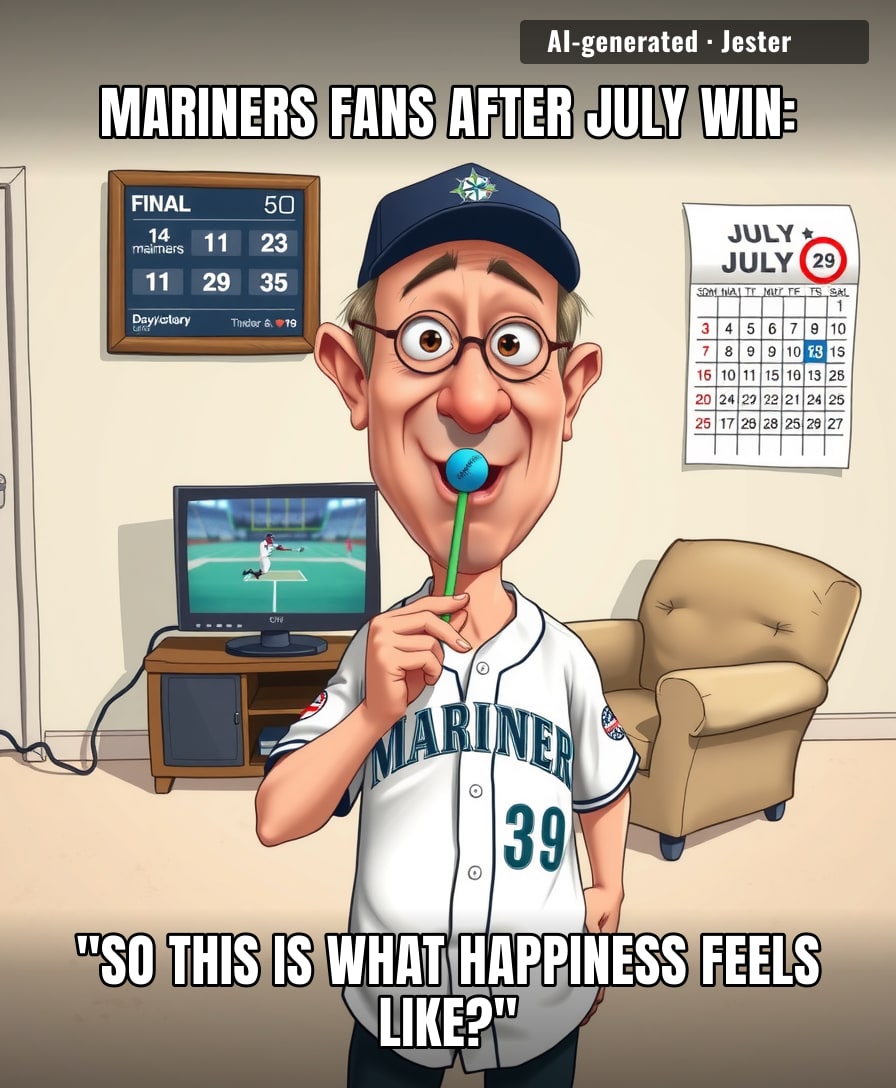One win against the Dodgers and Mariners fans are planning the parade route — they've been stockpiling confetti since 2001.