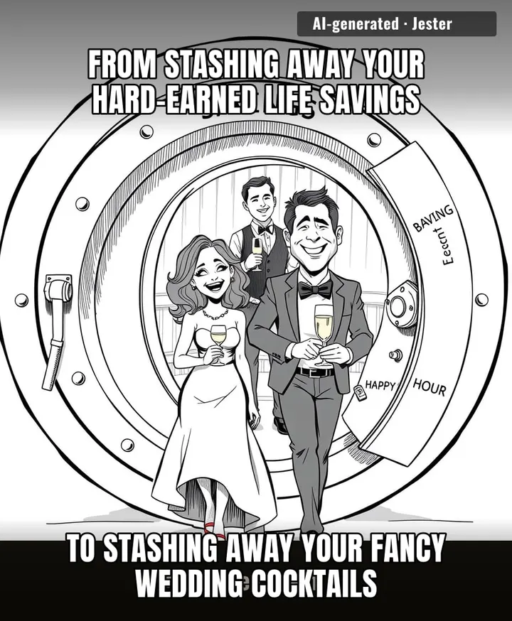 It’s a massive upgrade for bank vaults—swapping out 22 tons of steel security for a top-shelf martini menu.