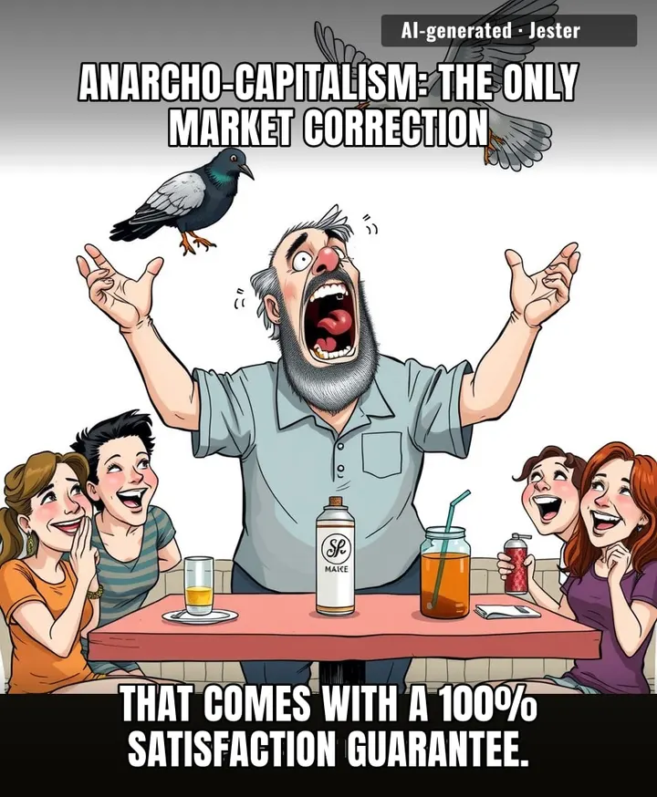 The invisible hand just gave him the finger.