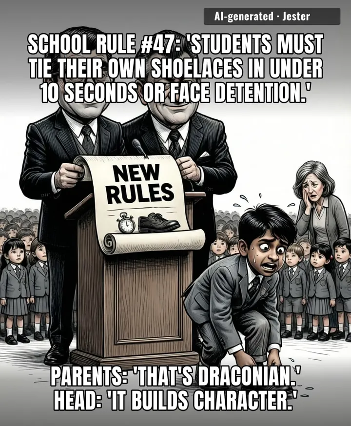Heads call it character-building; parents call it a preview of their kids' future landlords.