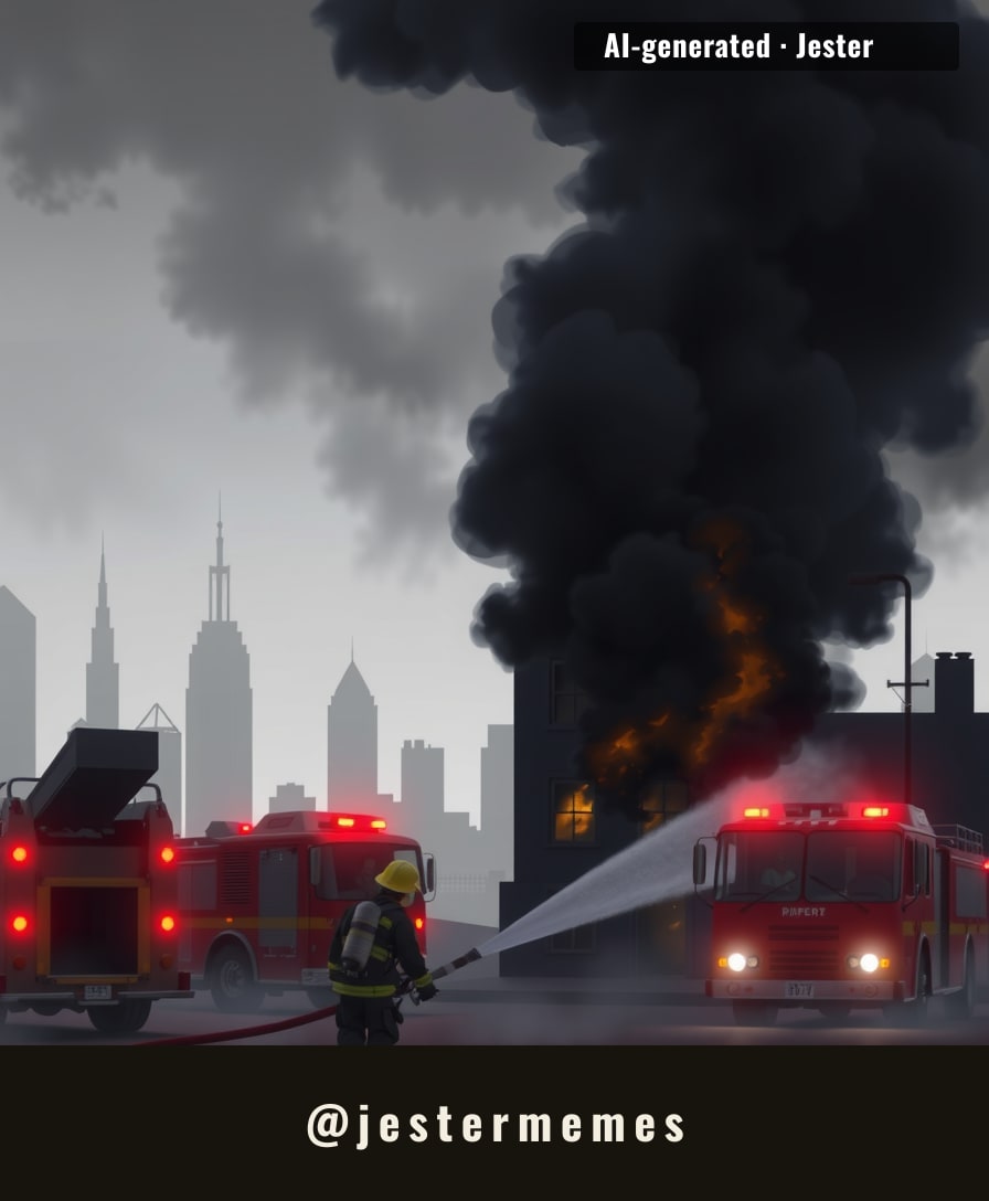The response effort underscores the danger faced by emergency crews.