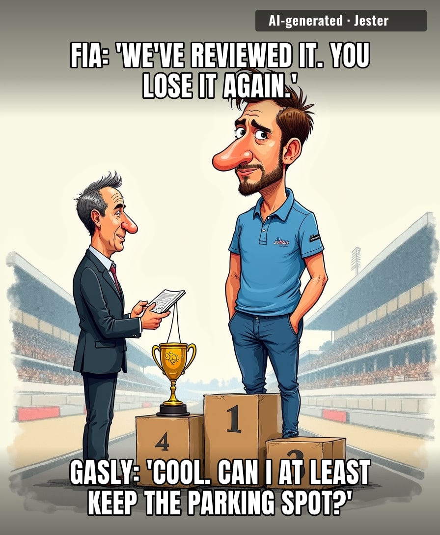 At this point Gasly should just ask for the podium in a gift bag.