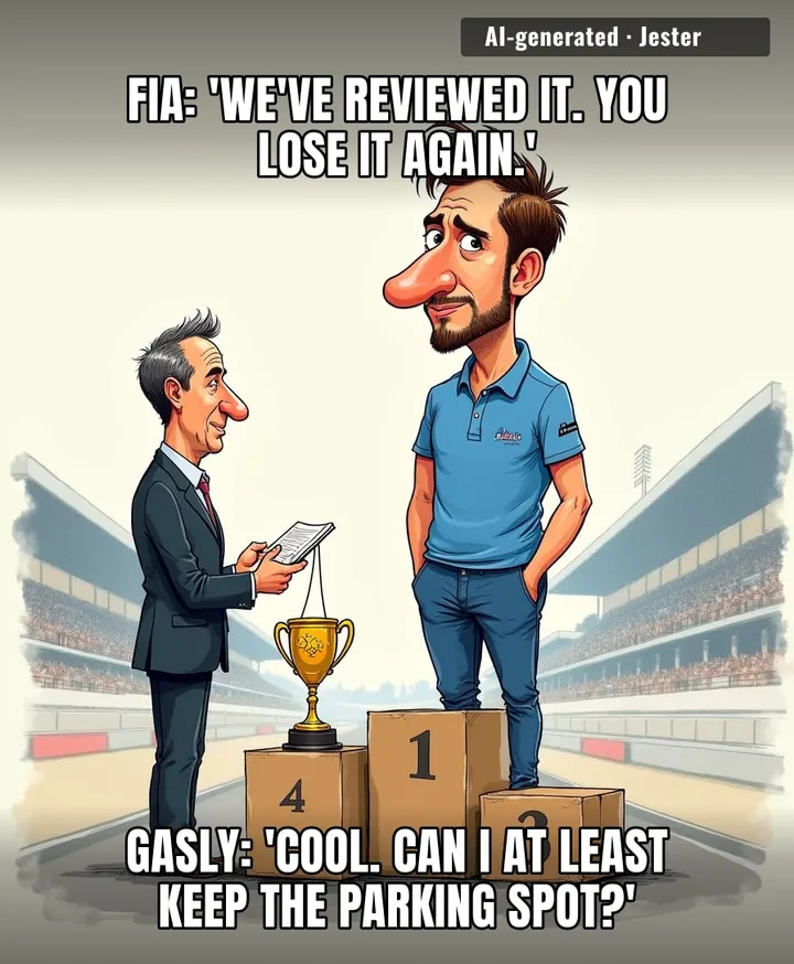 At this point Gasly should just ask for the podium in a gift bag.