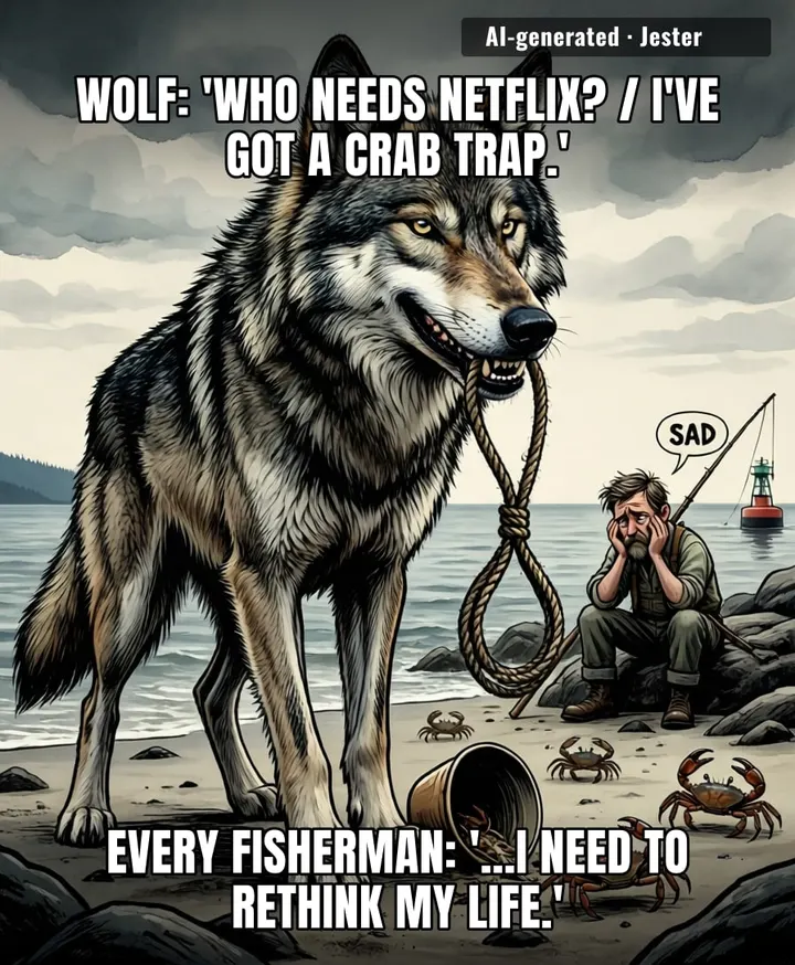 The only one in BC with a real work ethic is a wolf, and he's not even getting paid.