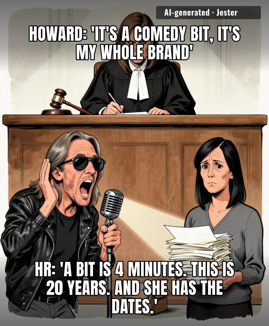 shock jock finds out the only person who took his act seriously was HR