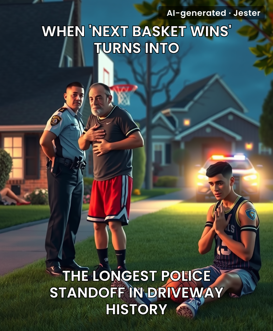 Some people really think they're playing Game 7 of the NBA Finals on a cracked driveway.