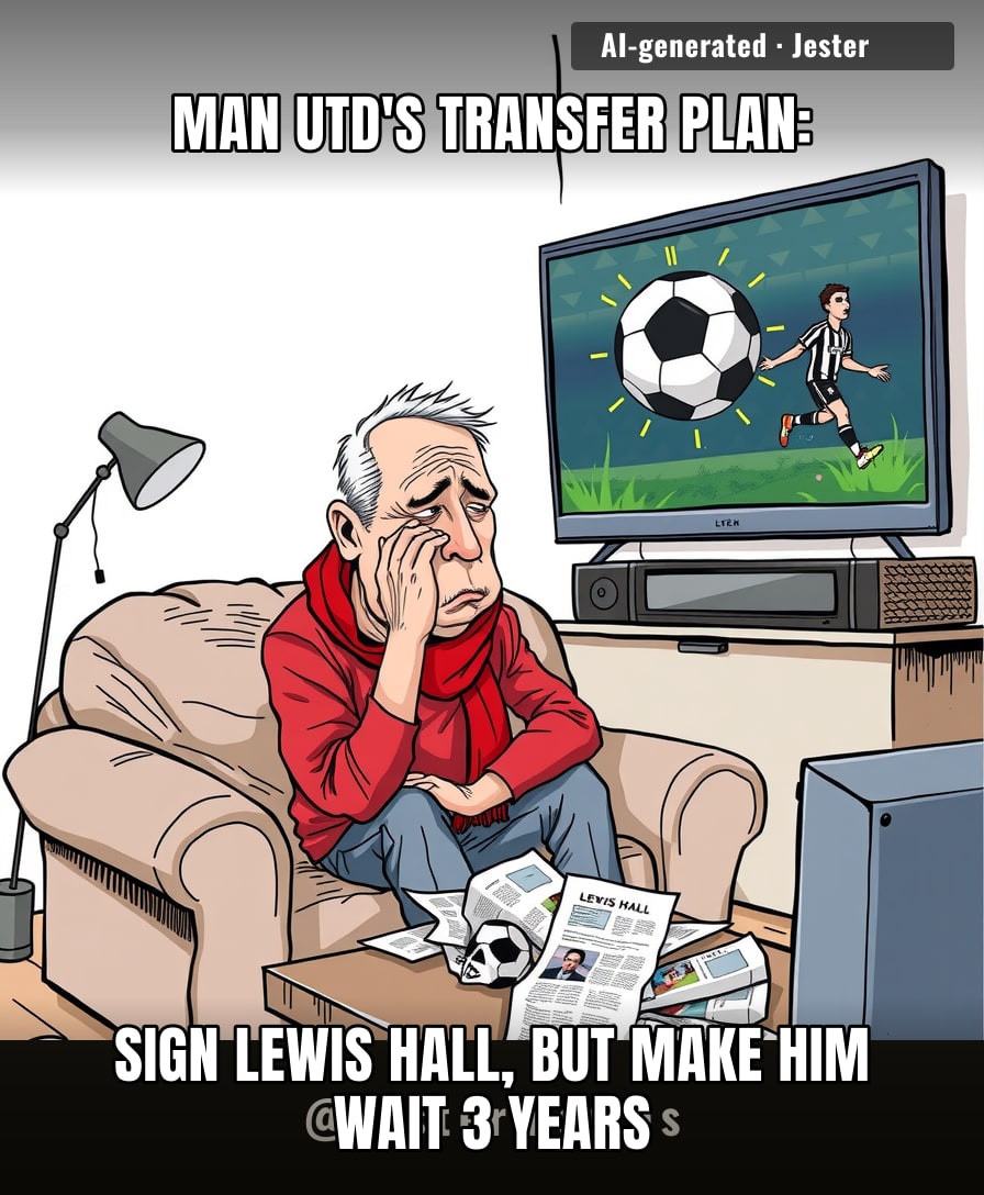 Man Utd's scouting department is just a guy with a dartboard, a blindfold, and a restraining order from Lewis Hall's agent.