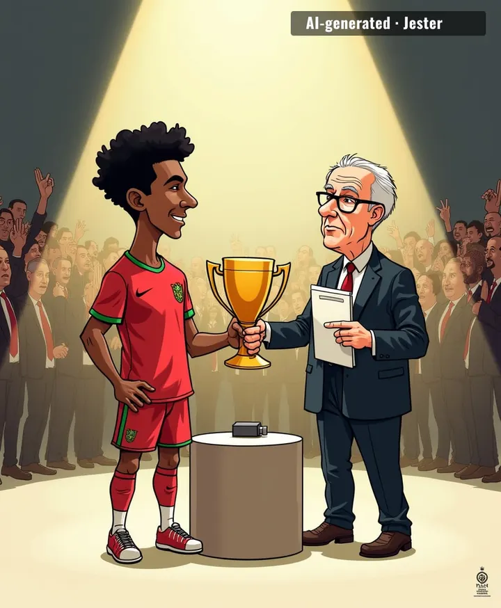 he won a trophy for a tournament he watched with the rest of us