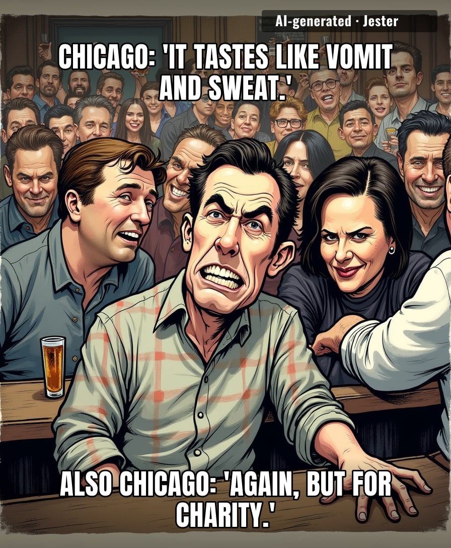 1,969 people paid to drink a liqueur that tastes like regret — and the only record set was for the world's largest self-inflicted wince.