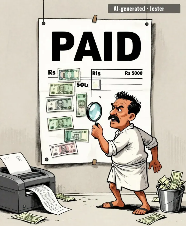 landlord asked for rent, tenant opened a currency printing press