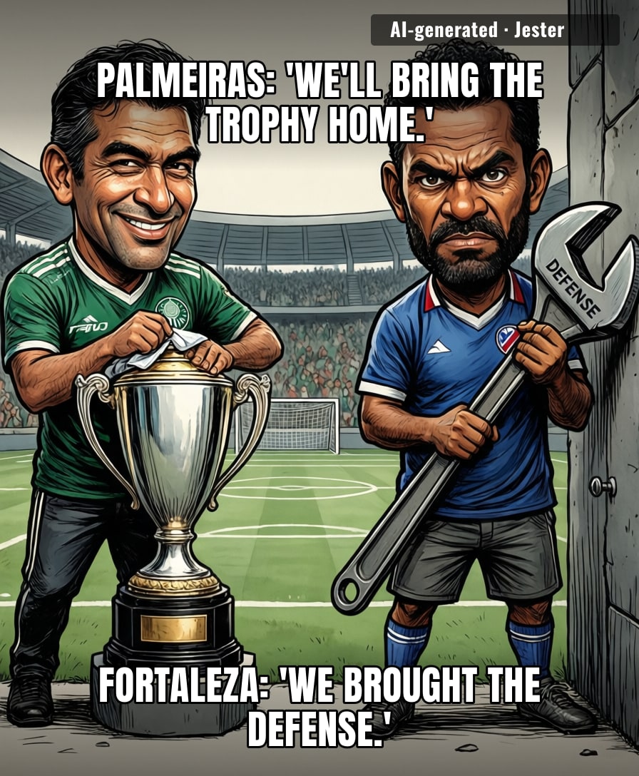 Palmeiras fans polishing the trophy shelf while Fortaleza sharpens the spoiler — one of these is about to get a reality check.