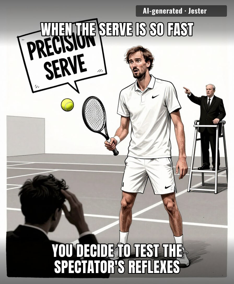medvedev was disqualified for unsportsmanlike conduct, as if hitting the crowd wasn't the sport.