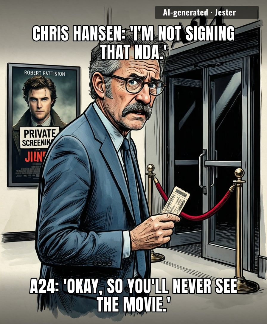 The one time Chris Hansen walks into a room and doesn't get to catch anyone — because A24 caught him first.