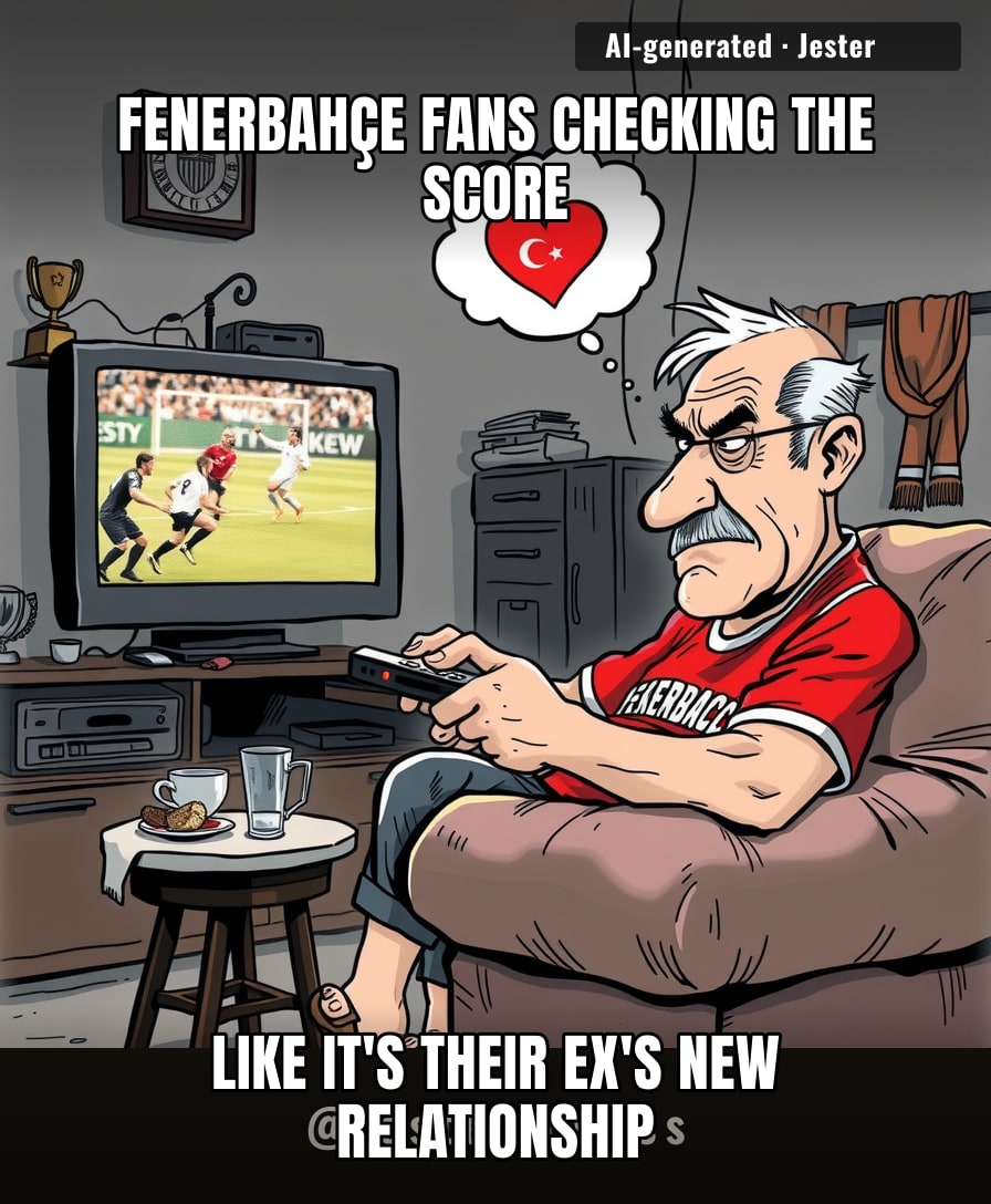 Fenerbahçe fans checking the score like it's their ex's new relationship