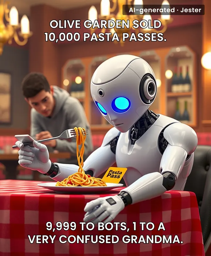 Bots snagged the Pasta Pass because nothing says 'all-you-can-eat' like a script that never gets full.
