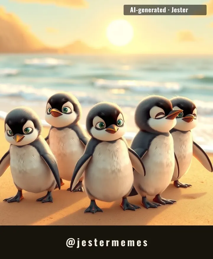 Move over, Myrtle Beach spring breakers — the real party animals here are five tuxedoed fluffballs who can't even swim yet.