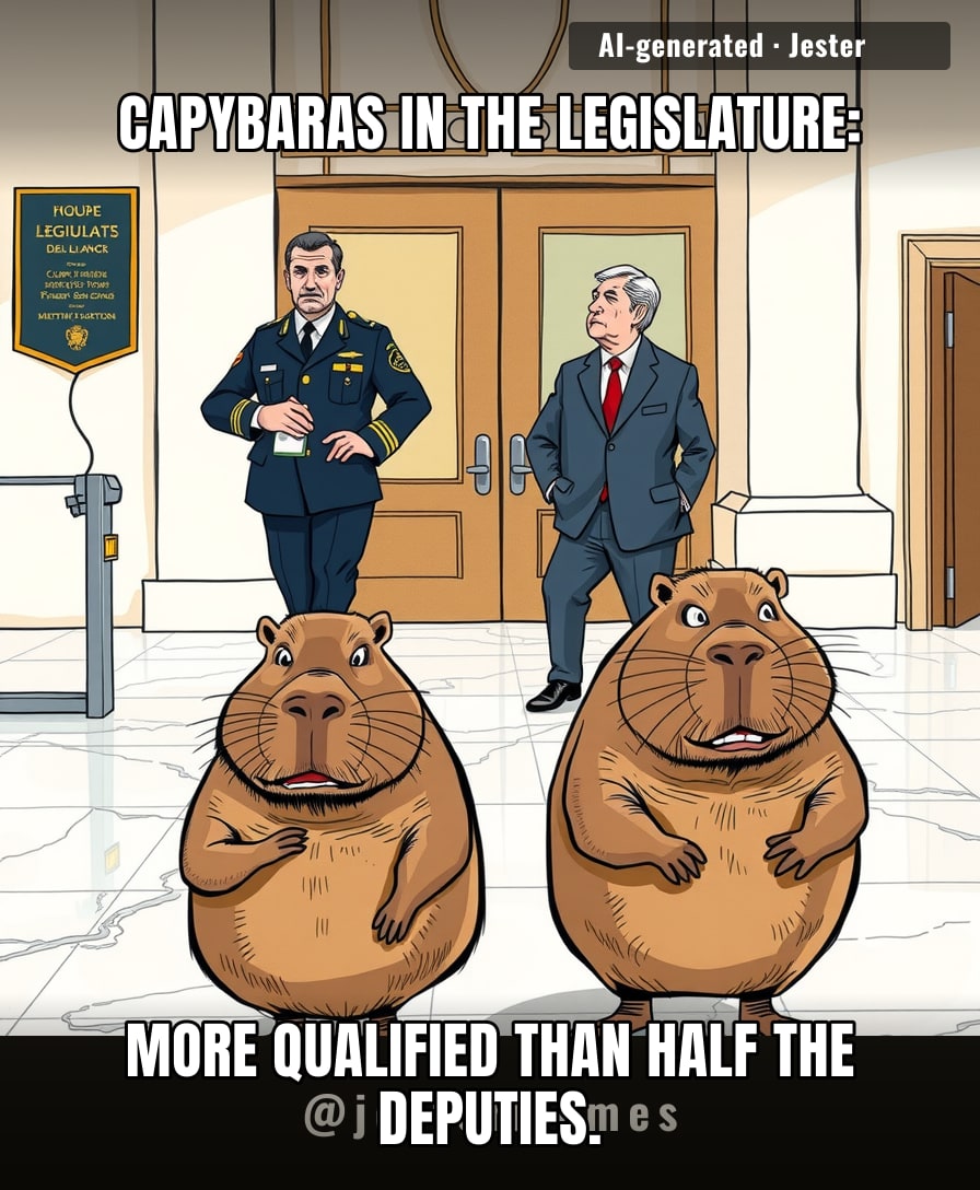 Even the capybaras know the only way to get anything done is to walk in and take a seat.