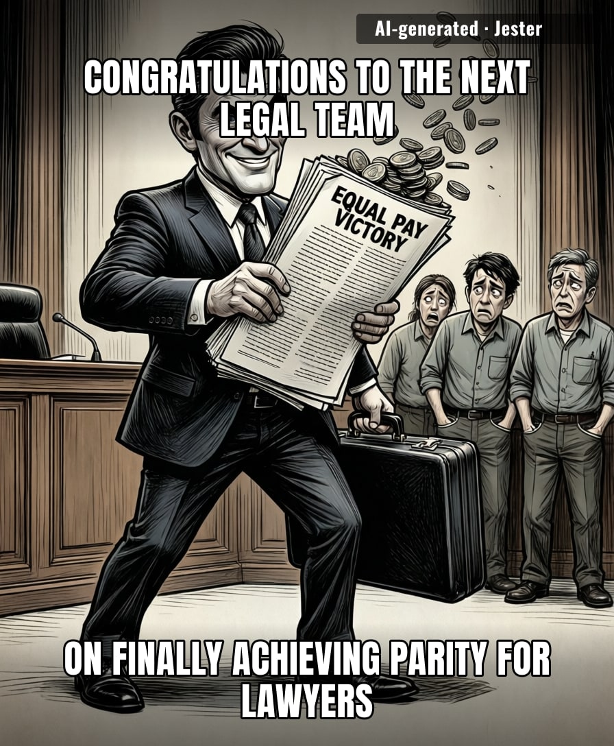Next really spent thirty million in court fees just to prove that paying women less is a hobby, not a policy.