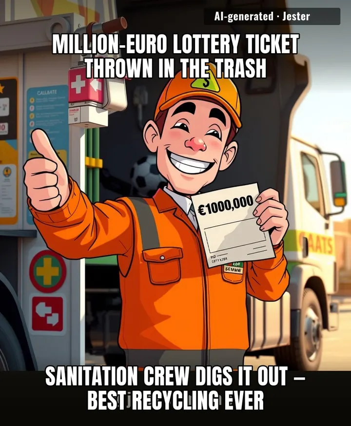 One woman's trash is another woman's million euros — and this sanitation crew's overtime is the feel-good story of the year.