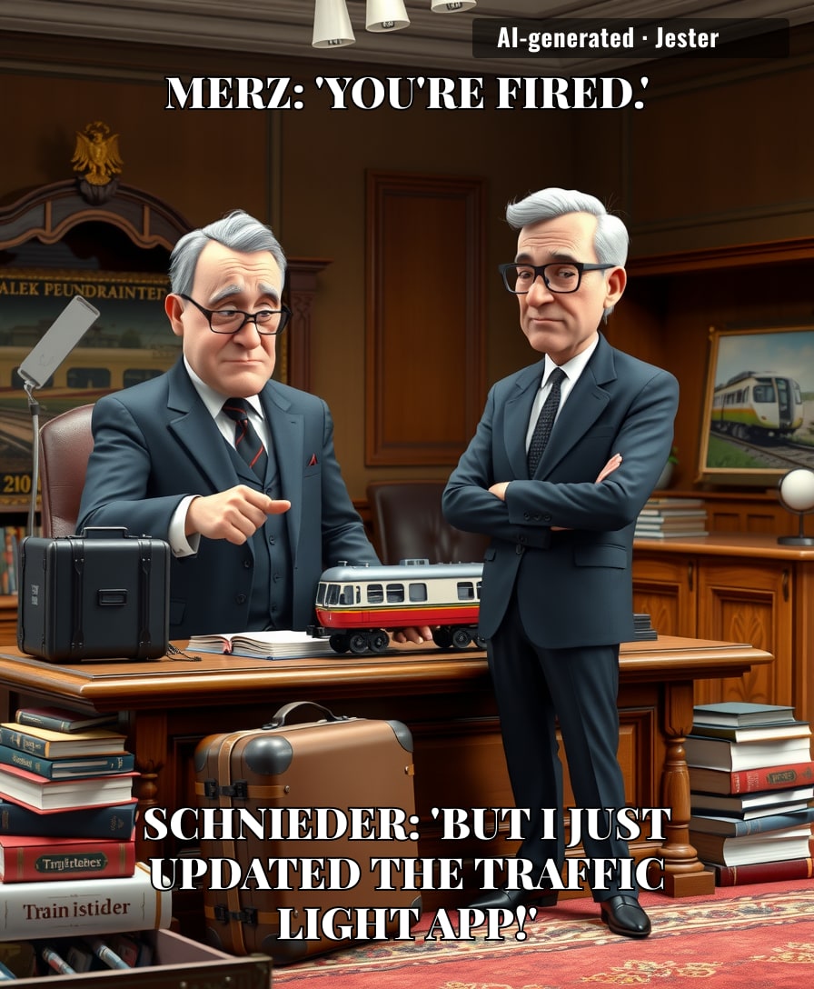 Merz fired his transport minister faster than a Berlin U-Bahn can break down.