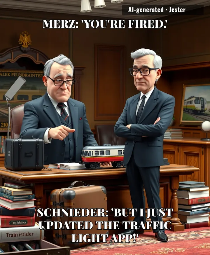 Merz fired his transport minister faster than a Berlin U-Bahn can break down.