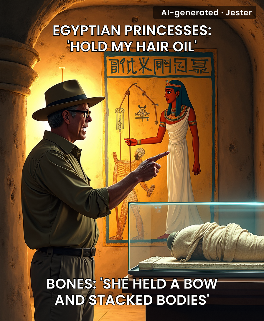 Ancient Egyptian princesses were the original 'she can fix him' — except she was the one doing the fixing, with arrows.