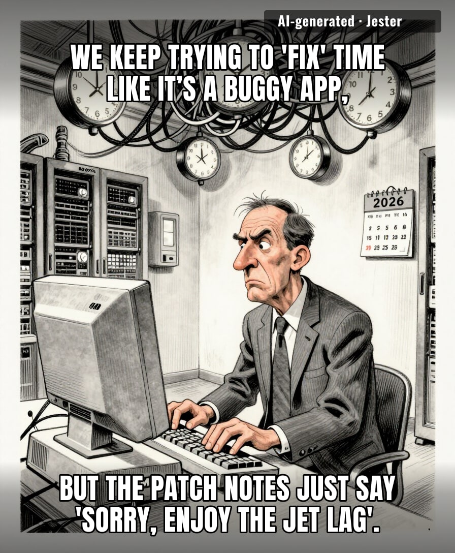 The government managing daylight savings is like a developer pushing a hotfix to a legacy system that nobody knows how to turn off.