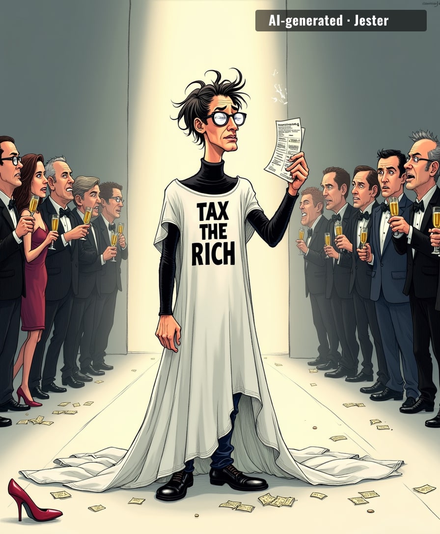the dress cost $1M and the designer's still asking the rich to cover it