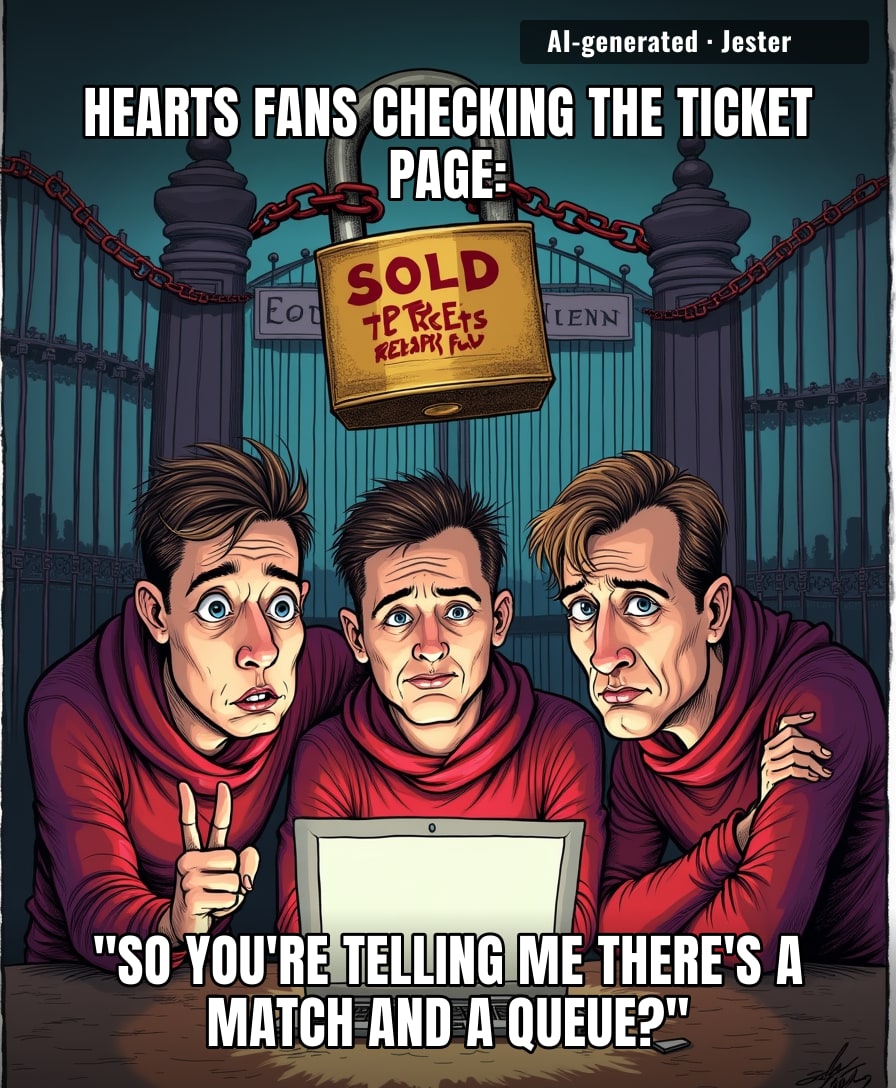 The only thing more sold out than Hearts' tickets is their defense's confidence.