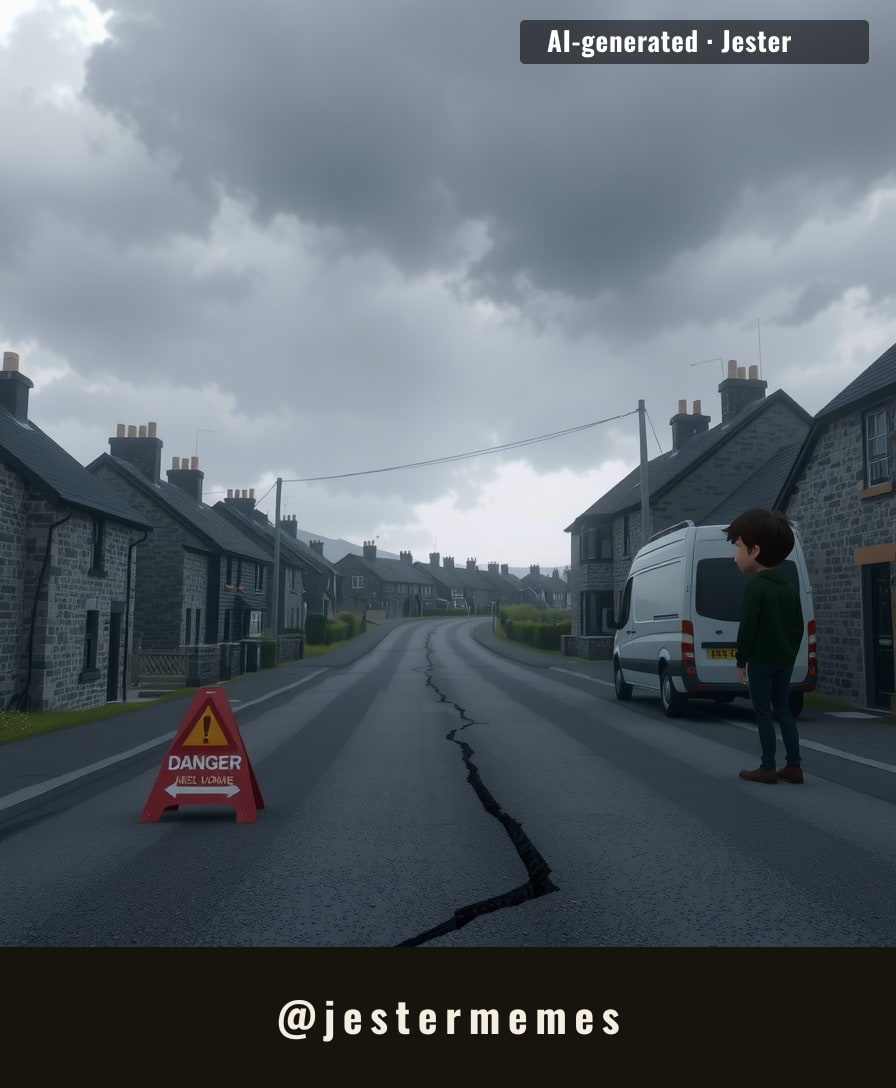 The earth itself has become unstable, forcing a community to abandon its homes.