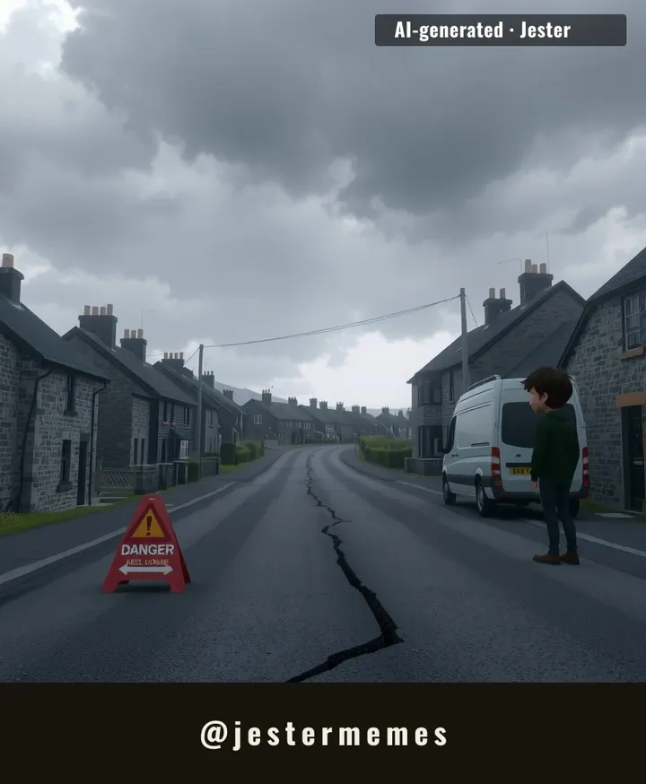 The earth itself has become unstable, forcing a community to abandon its homes.