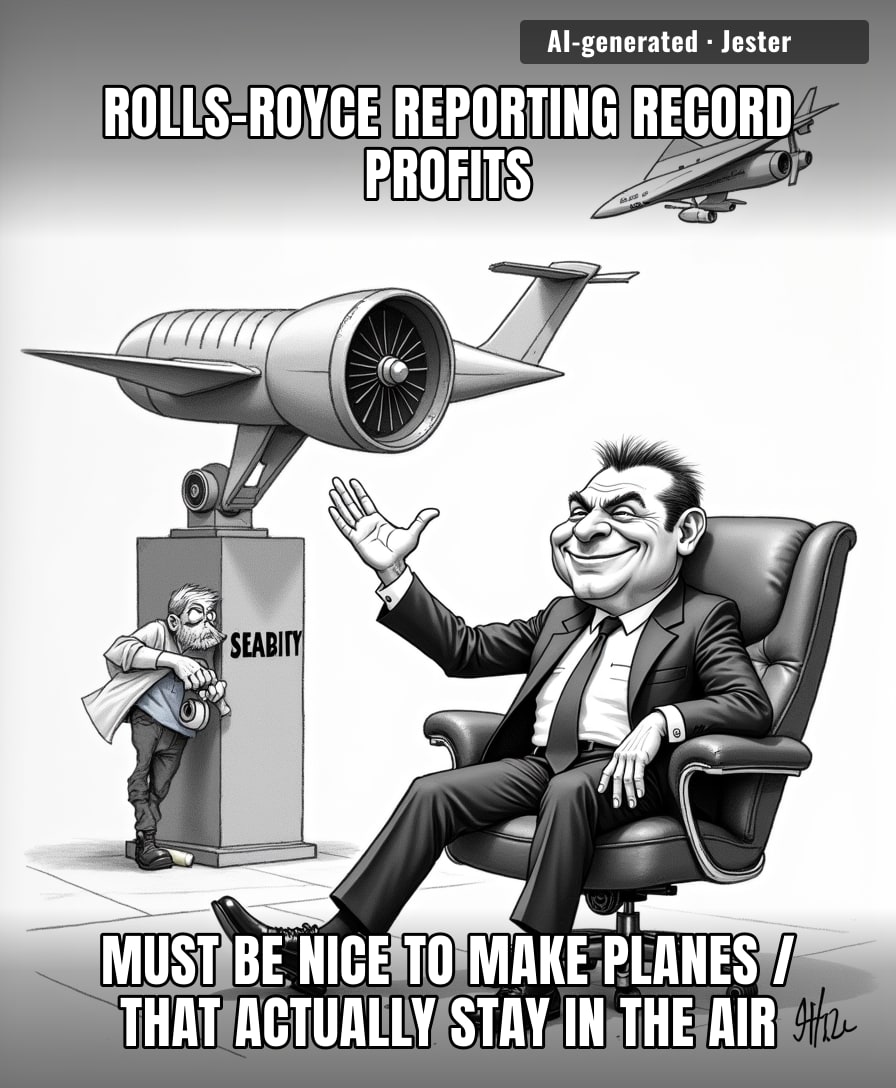 Rolls-Royce is hitting record highs again, confirming that the easiest way to make money is to sell high-performance engines to everyone except the people who actually build the Boeing 737s.