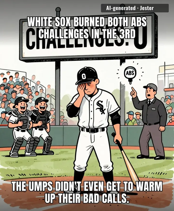 Two challenges gone by the third inning, just like their playoff hopes, but earlier.