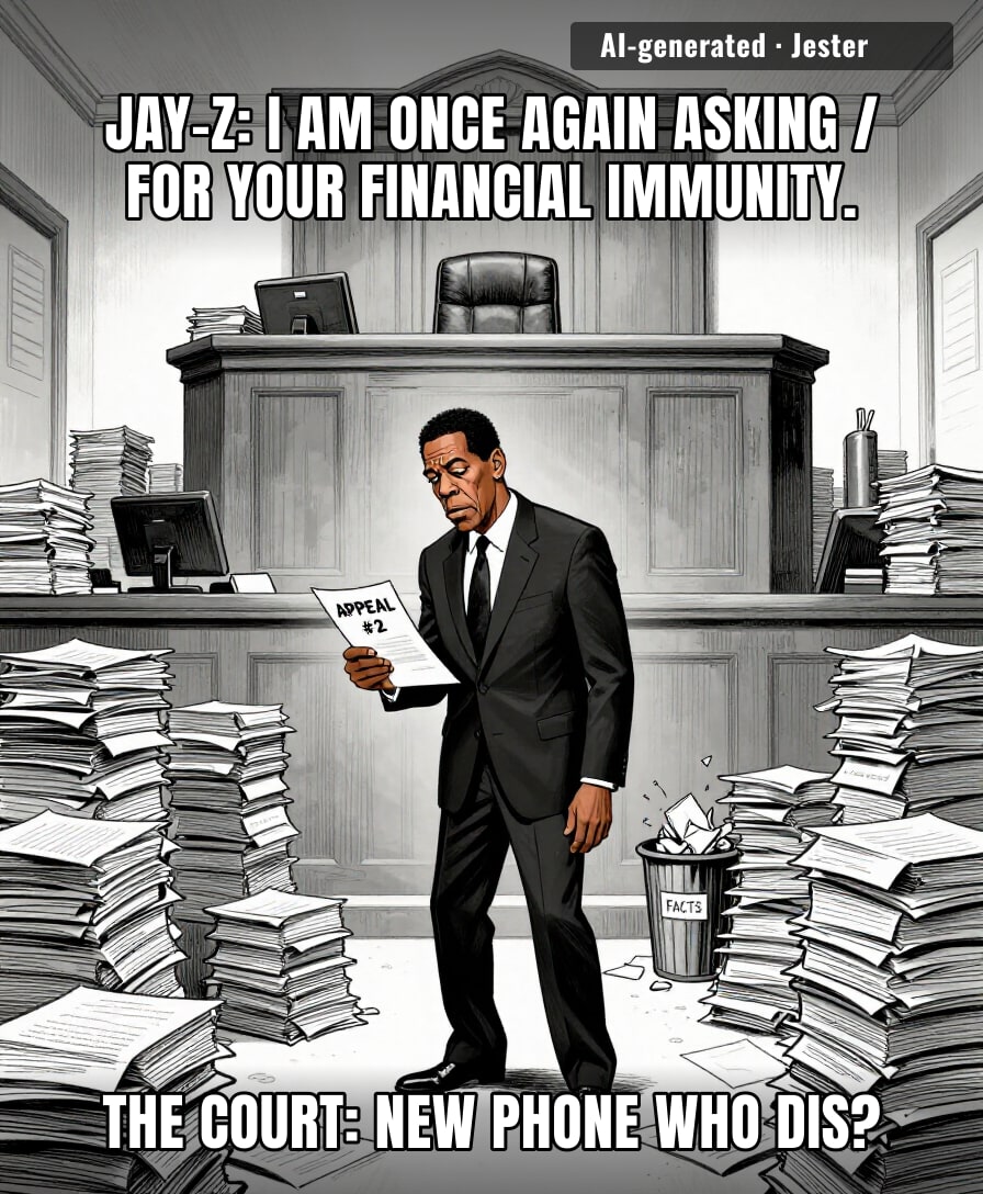 At this point, Jay-Z has spent more money on lawyers to avoid being a defendant than most people spend on a mortgage to become a homeowner.