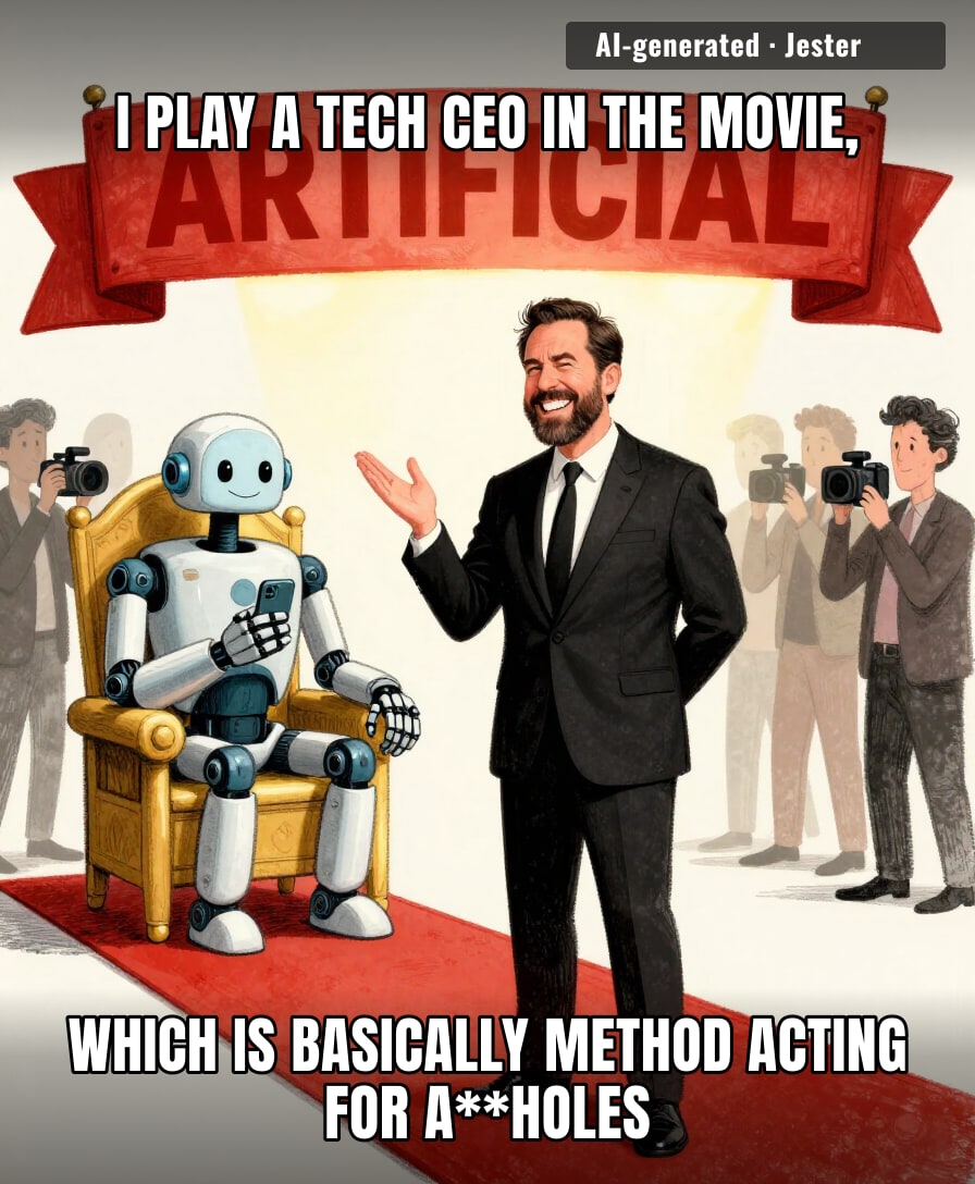 asked to rate tech bros on a scale of one to ten, he said 'a million' like he was doing their taxes