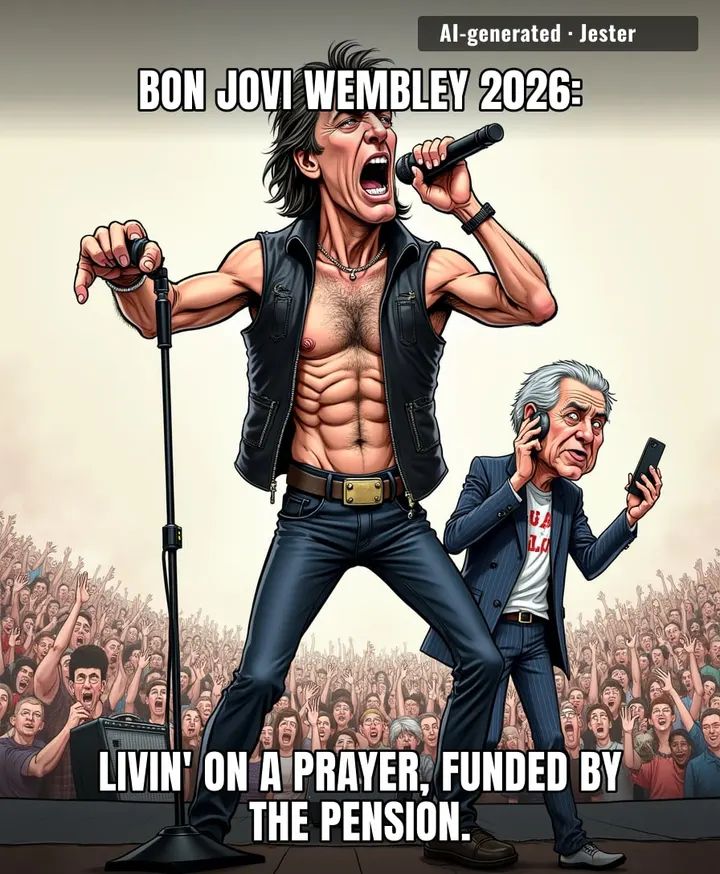 He'll be singing 'Shot Through the Heart' but the crowd will hear 'Shot Through the Hip'.