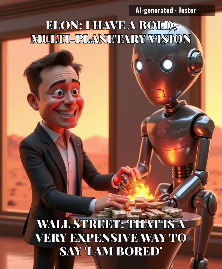Elon Musk is just a toddler with a bank account who keeps setting his toys on fire to see if the colors change.